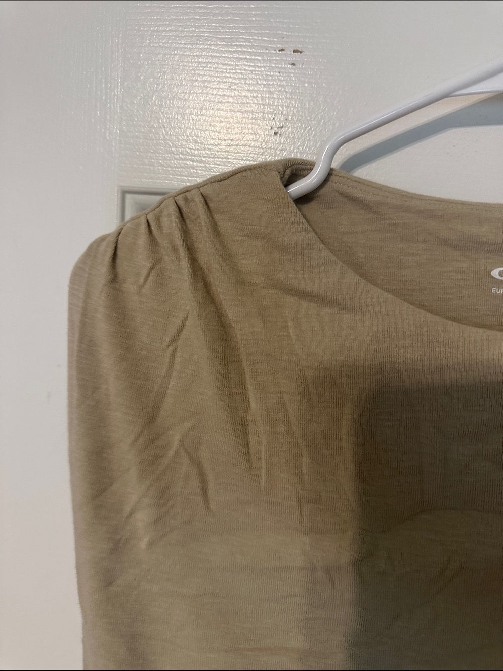 OGL Beige Ruched-Side Tank Top - Picture 5 of 7